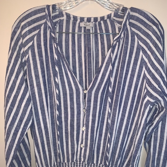 Rails Jasmine Parisian Blue Mini Linen Blend Dress L - Picture 12 of 16